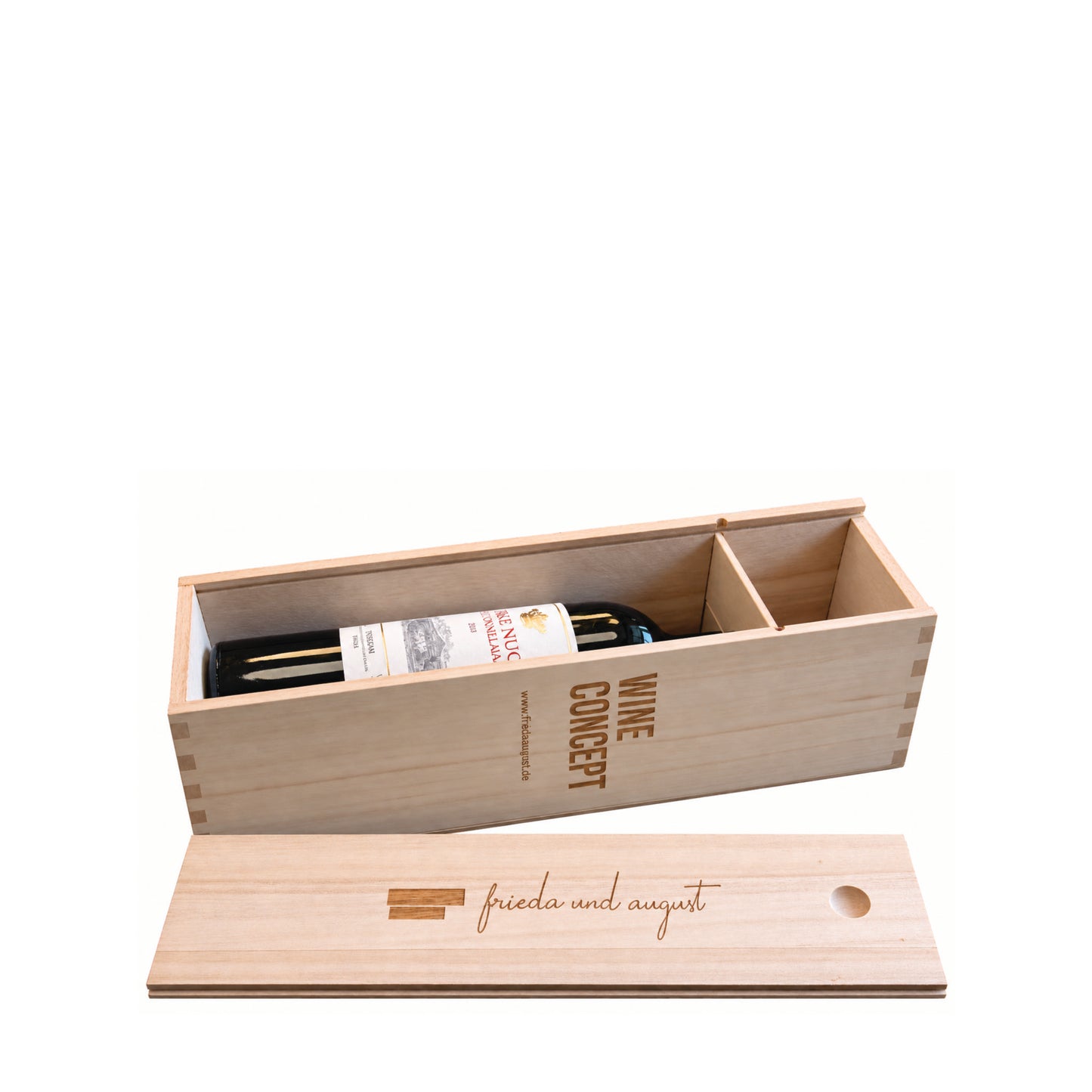 Frieda & August Weinkiste aus Holz