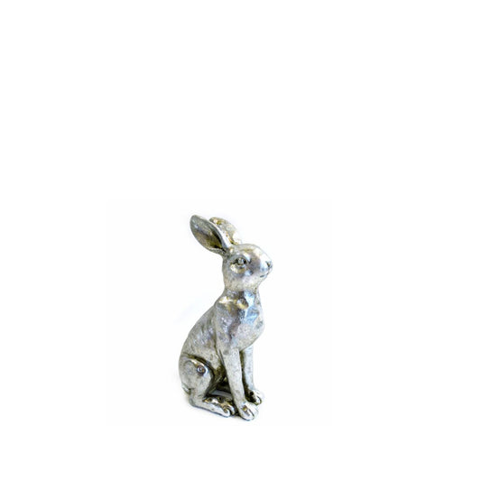 Osterdeko - Hase Poldy silver 14cm