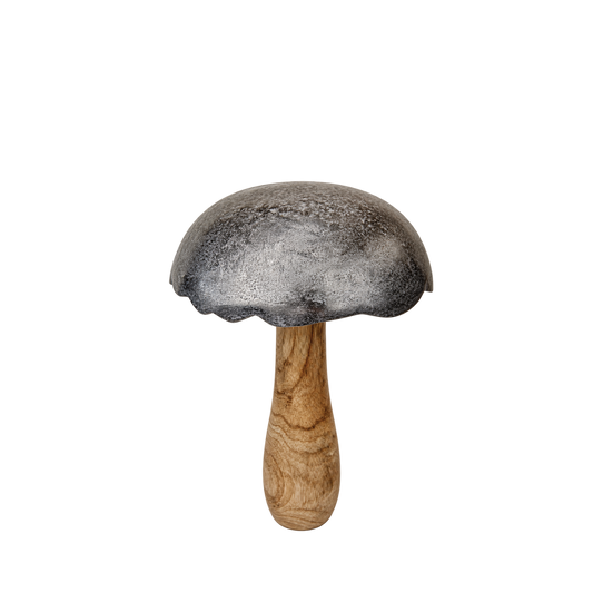 Deko Holz - Pilze mit Metallkappe