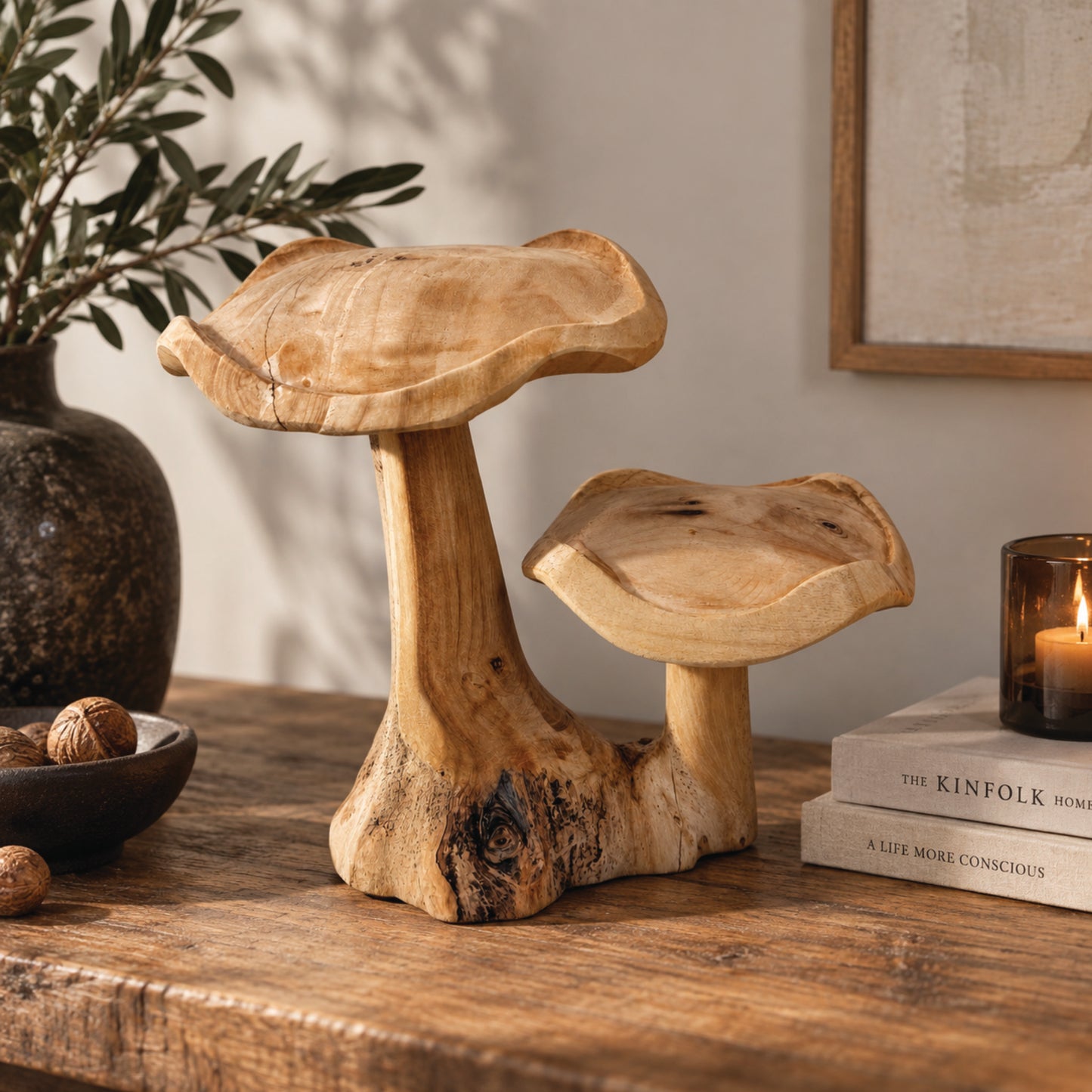 Deko Holz - Pilze Teak