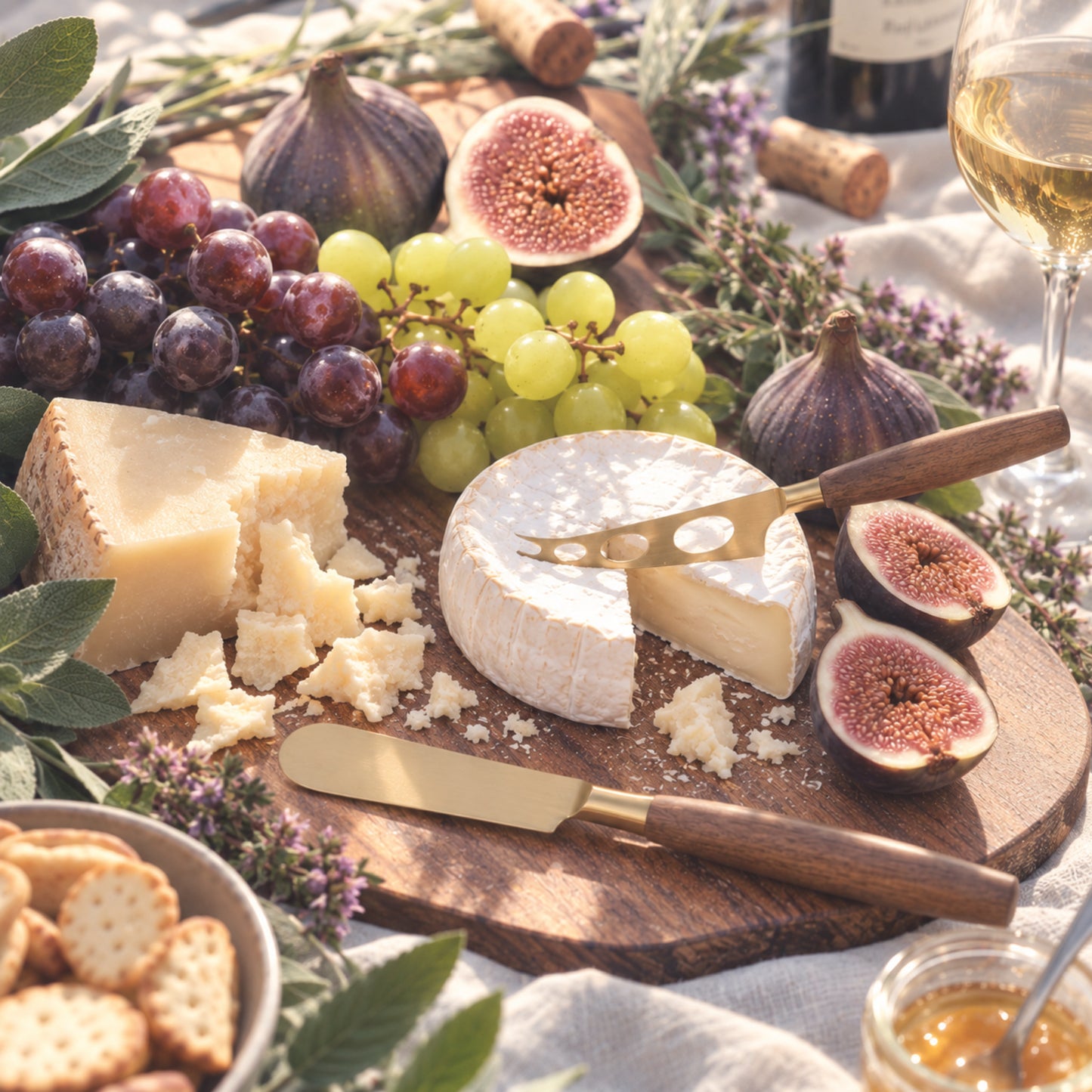 Käsemesser-Set mit Holzgriff 2er & 3er Set