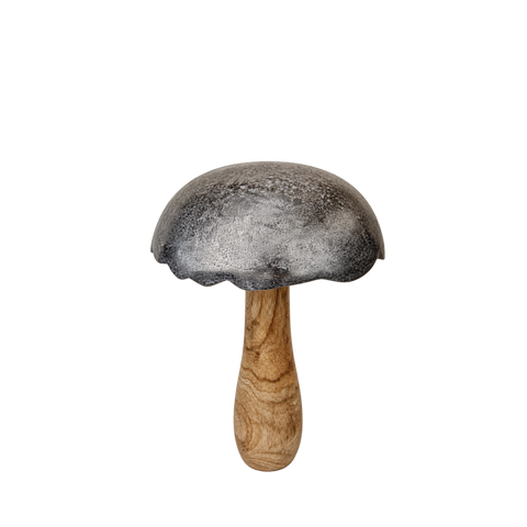 Deko Holz - Pilze mit Metallkappe